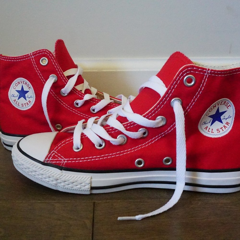 Red Hightop Chuck Taylor Allstar Converse *Size 3*